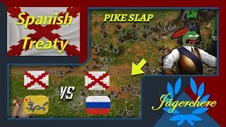 Instant Spanish Pike Is NUTZ | 2v2 Treaty with Spanish | AOE III: DE