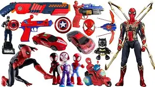 Marvel Spider-Man series unbox,popular Spider-Man action dolls,Spider-Man popular electric toy gun