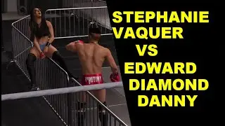 WWE 2K25 Stephanie Vaquer vs Edward & Diamond & Danny