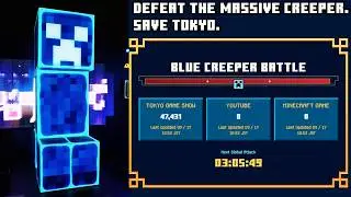Minecraft Blue Creeper Battle has STARTED (Corrupted Creeper Cape)