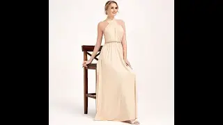 Champagne Nude Infinity Wrap Bridesmaid Dresses Endless Way Convertible Maxi Dress