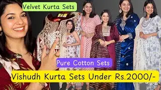 Vishudh Velvet & Pure Cotton Kurta Sets | All Under Rs.2000/-  | Festive Season & Daily Wear
