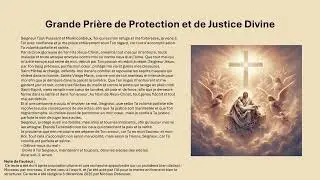 Grande Pri&egrave;re de Protection et de Justice Divine
