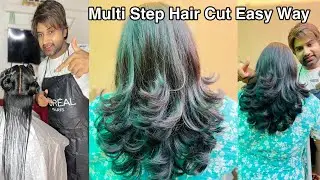 How To: Multi step Hair Cut step-by-step // maximum Layers Hair Cut by SS Salon / m/ Step cutting 👍