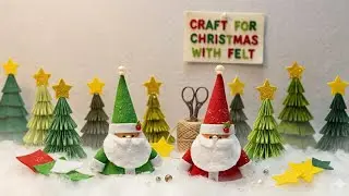 How to make a Santa Claus craft for Christmas with felt🎅🏼