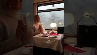 most beautiful train ride to Prague- more on my vlog #polarexpress #travelvlog