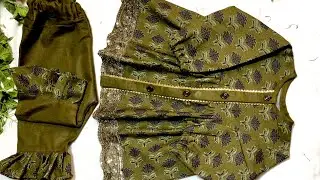 Latest Front open placket Baby Frock Cutting and stitching // Winters baby full sleeve Frock Design