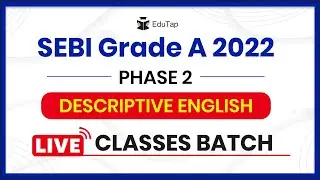 SEBI Grade A Descriptive English Test Series | Live Classes | Essay | Precis | Reading Comprehension