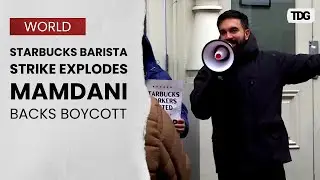 Мэр Нью-Йорка Зохран Мамдани присоединяется к забастовке бариста, поскольку работники Starbucks т...