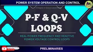 PF and QV Loops | Real power Frequency | Reactive power Voltage control | Power system operation