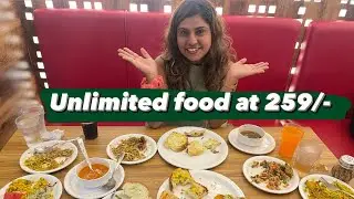 Unlimited food 259/- with nitrogen biscuit at The D pizza #suratfood foodfoodsurat