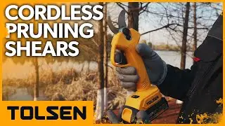 TOLSEN Cordless Electric Pruning Shears with 2Pcs 2Ah Rechargeable Lithium Battery