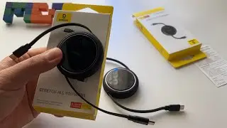 Baseus  Free2Draw Mini retractable charging cable usb-c, 100W PD | unboxing | review 