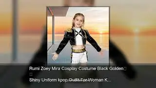 Rumi Zoey Mira Cosplay Costume Black Golden Shiny Uniform kpop Outfit For Woman Kids Halloween