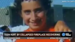 Napa teen crushed by fireplace recovering after quake