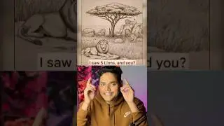 I saw 5 Lions, & you ?🤔 #shorts #ytshorts #quiz