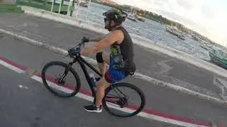 Rotina de ciclista - depois do trabalho, fomos fazer um pedal na Ribeira