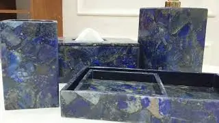 Natural Blue Lapis Bathroom Set - Luxury Bathroom Set