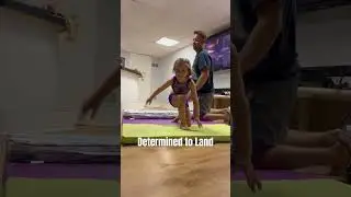Daddy Daughter Gymnastics! Determined to Land 🤸🏼&zwj;♀️ #shorts