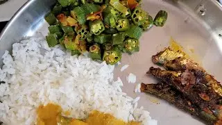Lunch Vlog/Butterfish Curry/Vendakka Poriyal/Sardine Masala Fry #jesi_handicraft 