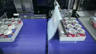 Shrink Wrap Trays of Cans with Printed Film | Polypack Tango Machine