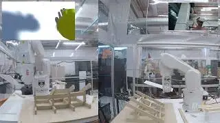 Roof Tile Construction Experiment | Teleoperated VR Controlled Robot Arm