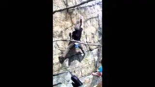 Chaotic stability V10: Gunks, NY rock climb