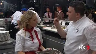 Hell&rsquo;s Kitchen: Sam Frost tells sous chef to &lsquo;shut the f**k up&rsquo;