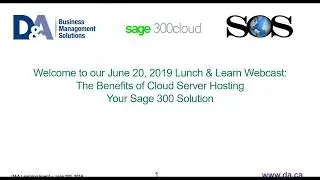 Webcast:  The Benefits of Cloud Hosting Your Sage 300 Solution