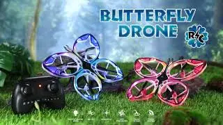 HENDEE 2310 Remote Control Butterfly Drone Toys With Colorful Lights #hendee #helicmax #rcquadcopter