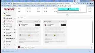 Chrome Extension Data Scraping Racenet.com.au