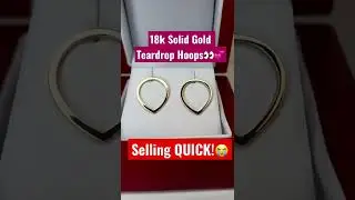 18k Solid Gold Hoop #shorts