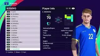 PES 2021 KOSOVA FACES AND RATINGS | Milot Rashica, Vedat Muriqi, Celina, Berisha