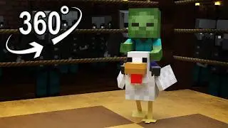 Chicken Jockey ! Minecraft | VR 360&deg;