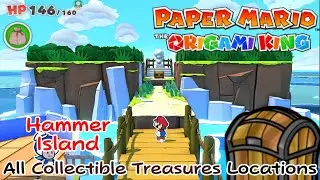 All Hammer Island Toads and Treasures Locations in Paper Mario The Origami King