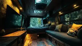 Sleep Instantly with Car Rain Sounds 🌙🌧️ Dark Cozy White Noise for All-Night Rest