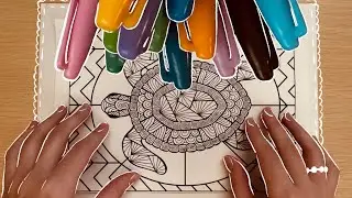 ASMR Coloring with Sharpie (No Talking)