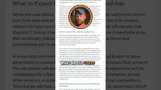 Less Personalized Ads in the EU