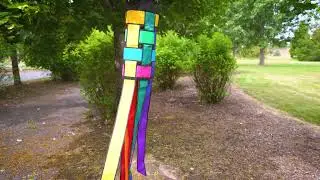 Rainbow Weave 40-inch Windsock | KiteGarden.com
