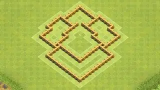 Clash of Clans Town Hall 5 Defense (CoC TH5) BEST Hybrid Base Layout Defense Strategy