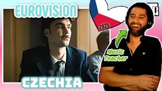 Czechia Eurovision 2025 Reactionalysis (reaction) - Kiss Kiss Goodbye - Music Teacher Analysis