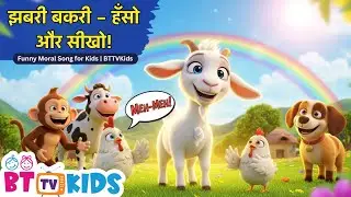 Jhabri Bakri Hindi Kids Song | Funny Goat Song | BttvKids 🎵