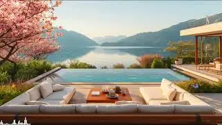 Soft Jazz & Lakeside Serenity ☕ Calm Luxury Music for Relax, Work & Focus