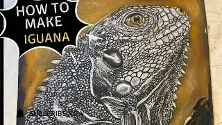 Iguana lizard 🦎 white and black art #art #reptiledrawing #drawing #lizard #youtube