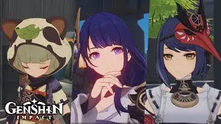 [JP DUB] Sayu, Sara, and Ei on Inazuma Festival Story Quest | Festival Deeds Part 3 - Genshin Impact