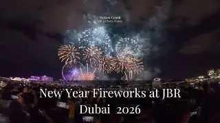 New Year Fireworks at JBR Dubai | Dubai JBR 2026 #jbr #fireworks #newyear 