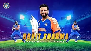 Cricket Player Introduction in after effects | Sports Promo Motion graphics After effects tutorials