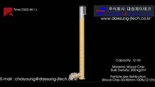 Vertical Screw Conveyor-Rocky DEM simulation-daesung-jtech