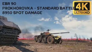 EBR 90 8,9k spot damage 2 frags on Prokhorovka - World of Tanks