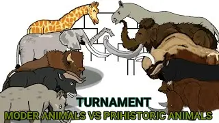 Modern animals vs prehistoric animals turnament animation &mdash;all animation